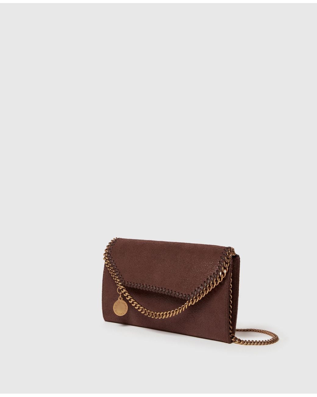 Stella McCartney Brown Falabella Wallet-on-chain Crossbody