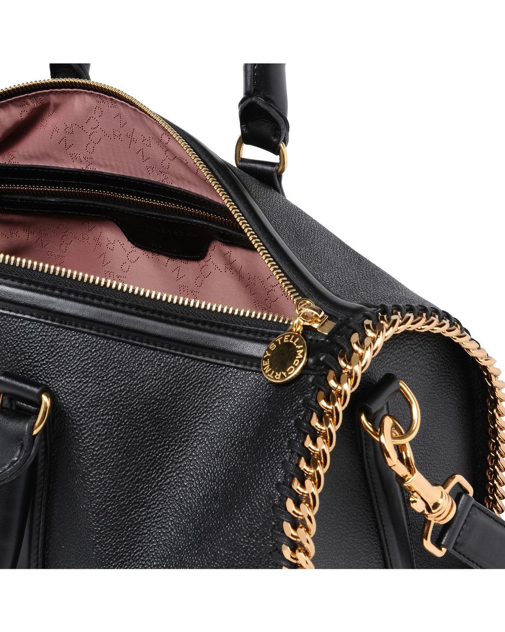 Stella McCartney Leather Falabella Travel Bag in Black | Lyst