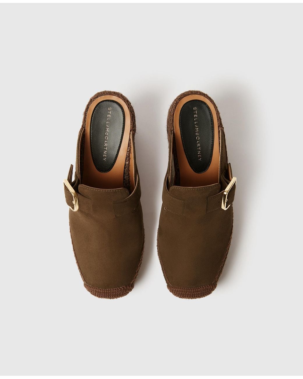 Stella McCartney Brown Gaia Suede Clogs