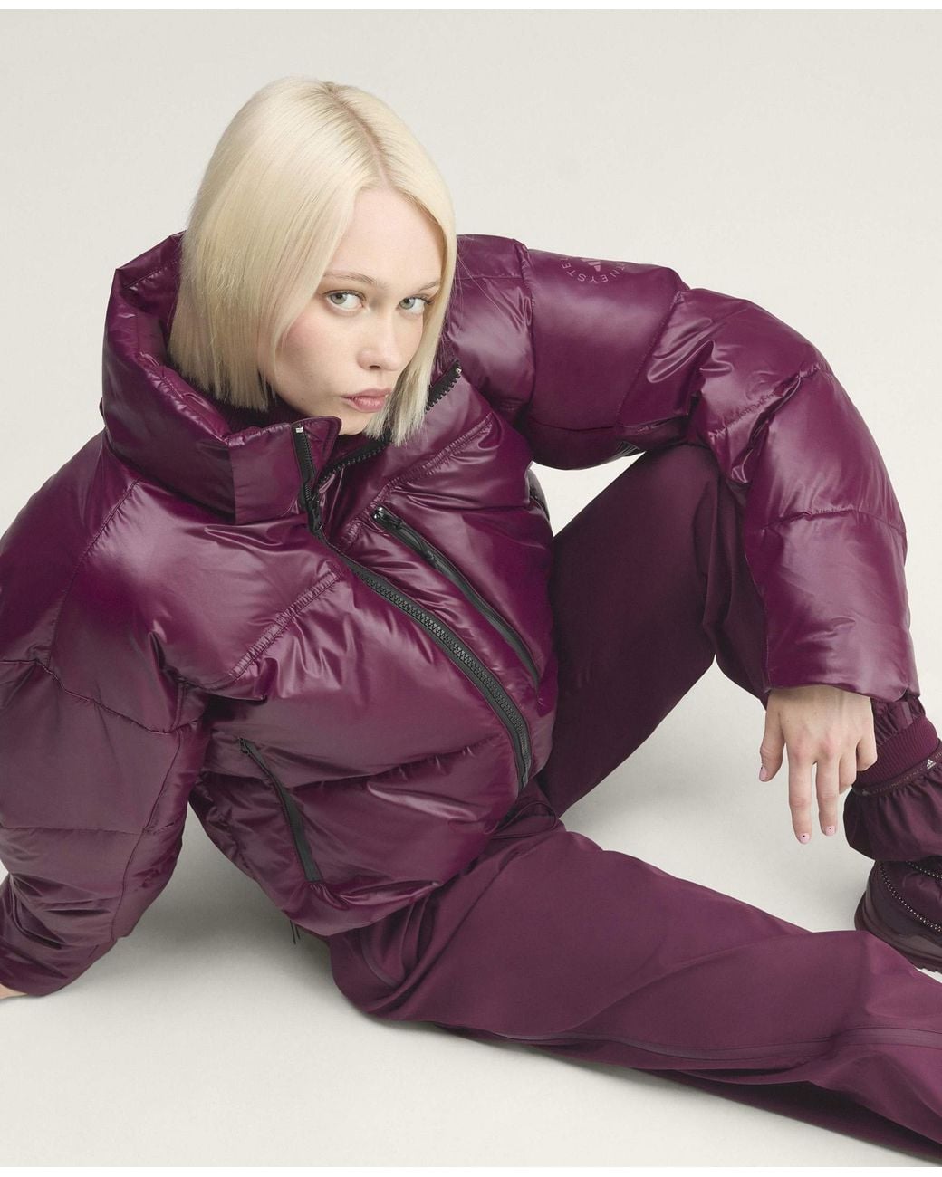 Stella McCartney Purple Adidas By Padded Winter Jacket