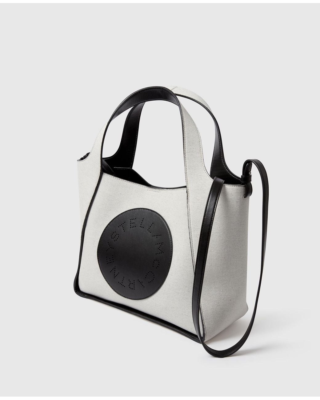 Stella McCartney Black Logo Crossbody Tote Bag