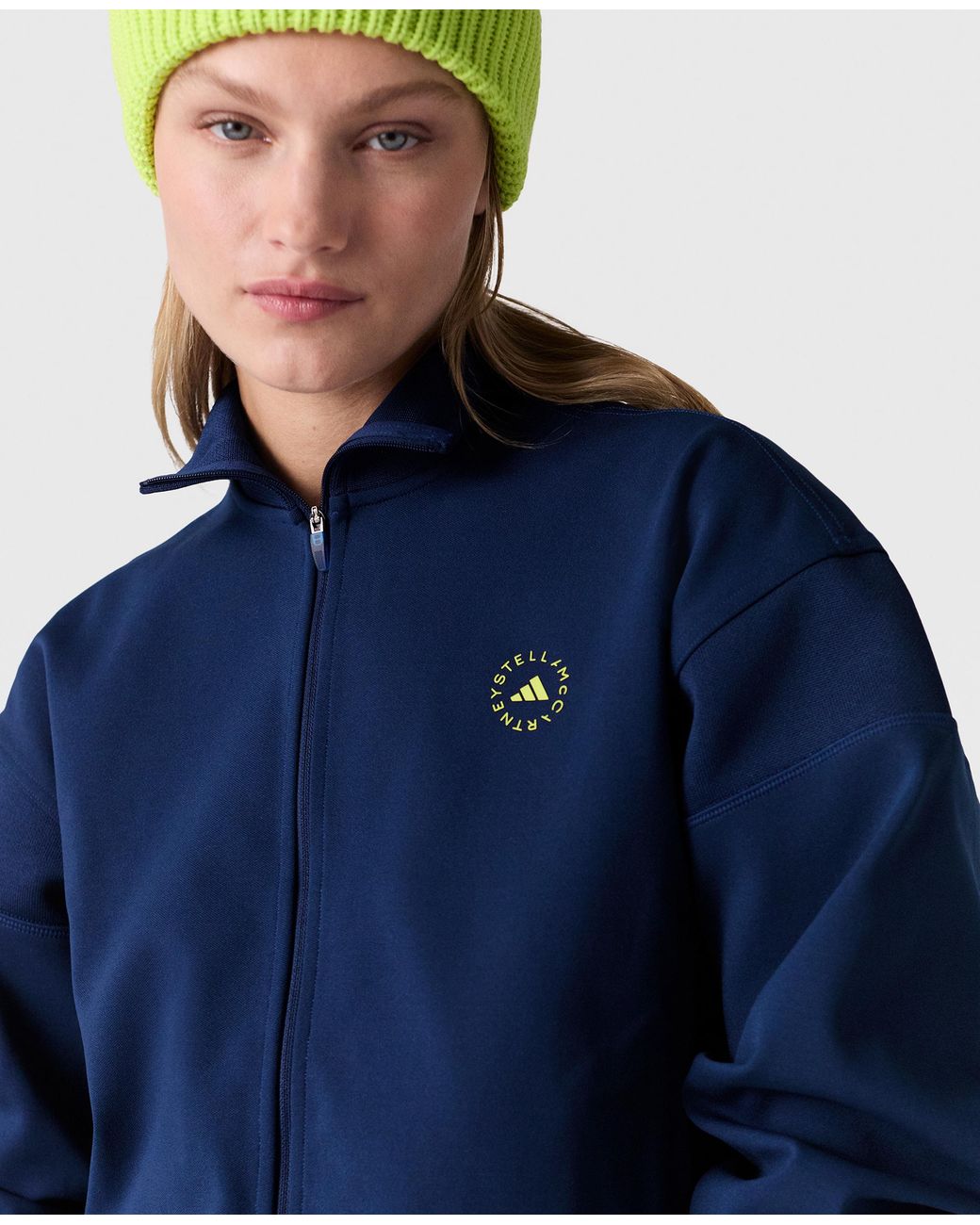 Stella McCartney Blue Logo Knitted Track Jacket