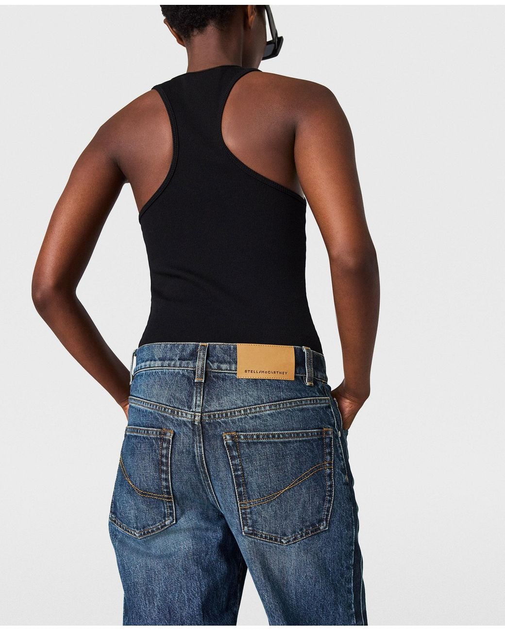 Stella McCartney Black Come Together Slogan Tank Top