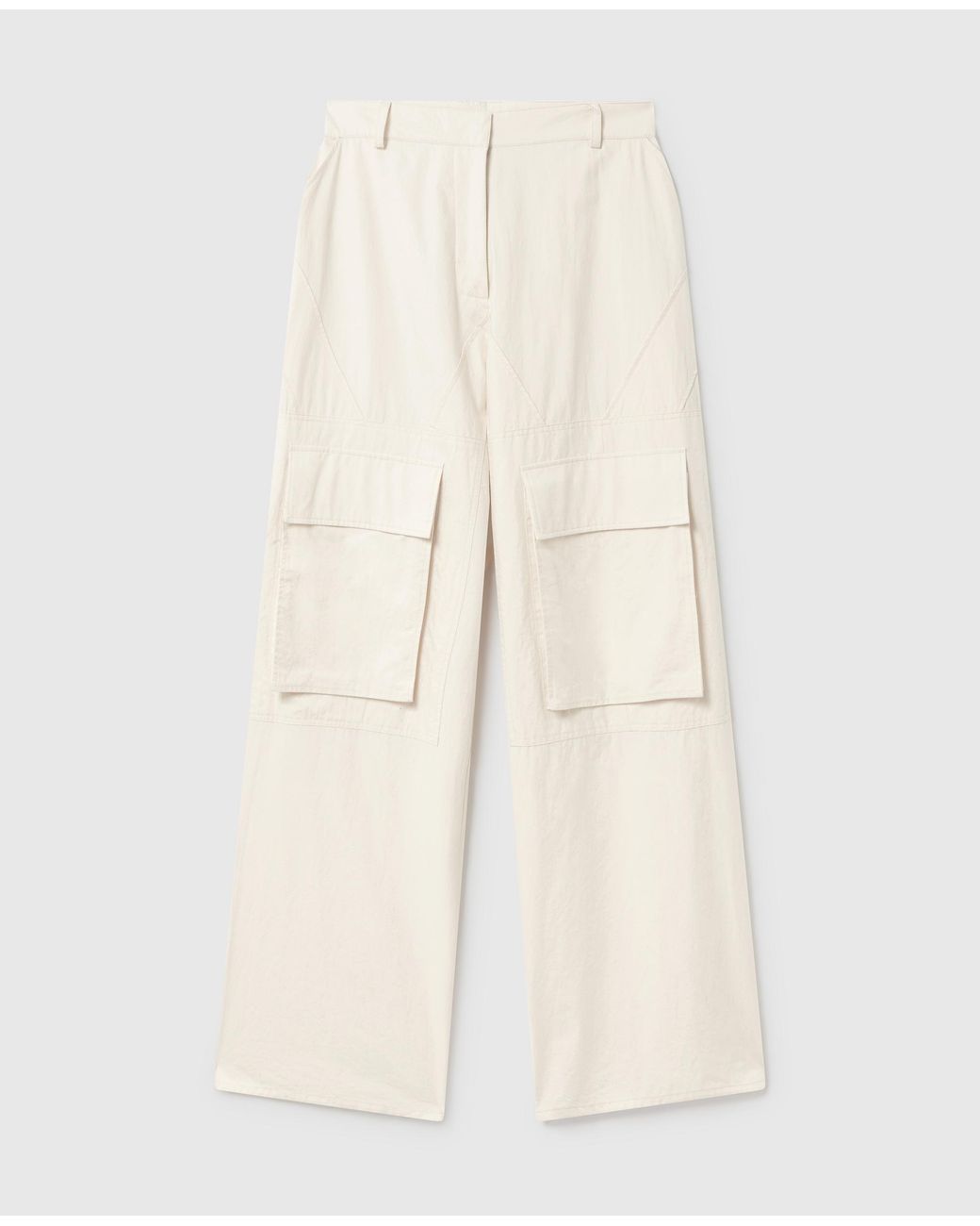 Stella McCartney Natural Washed Cotton Cargo Trousers
