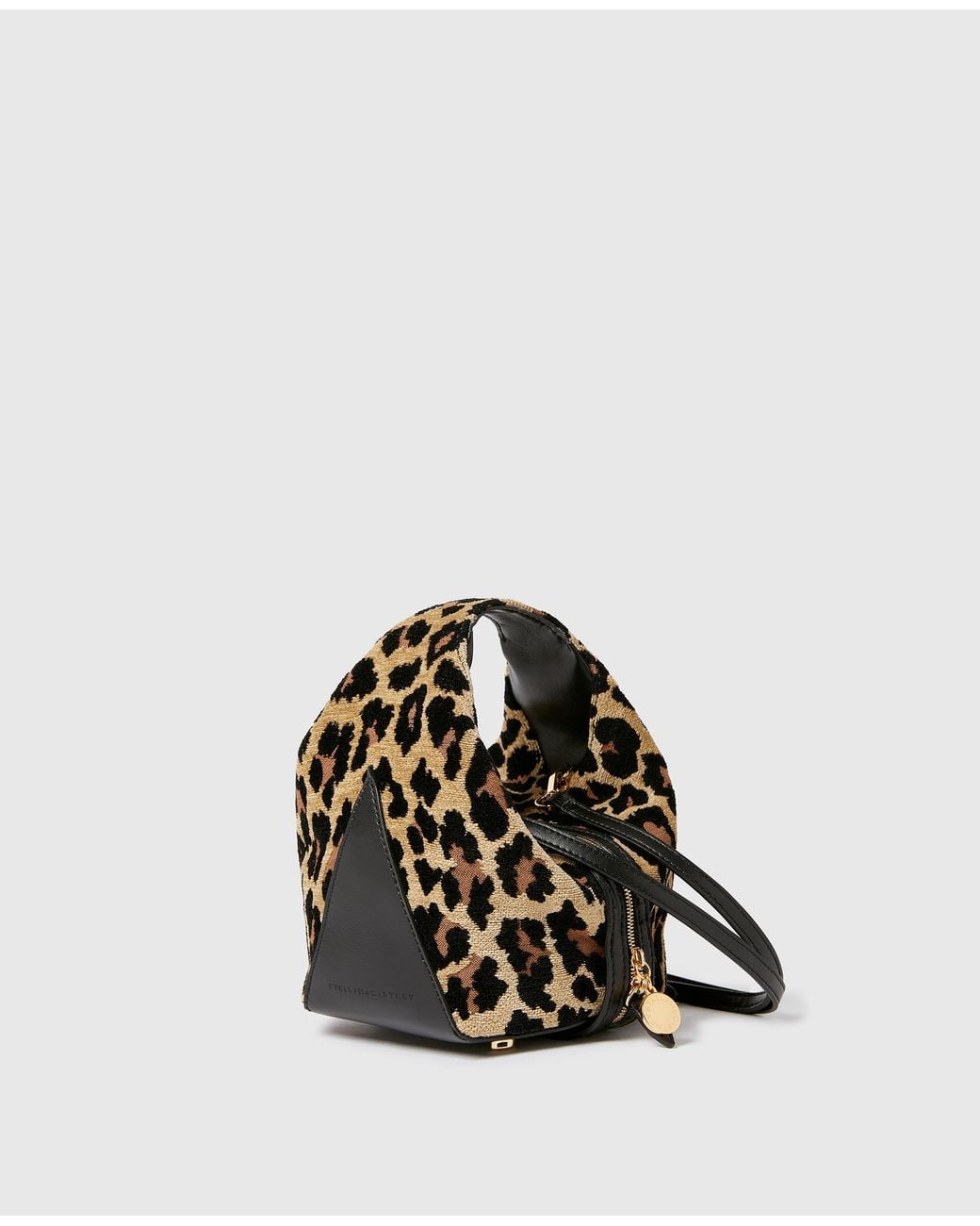 Stella McCartney White Appaloosa Leopard Tiny Bucket Bag