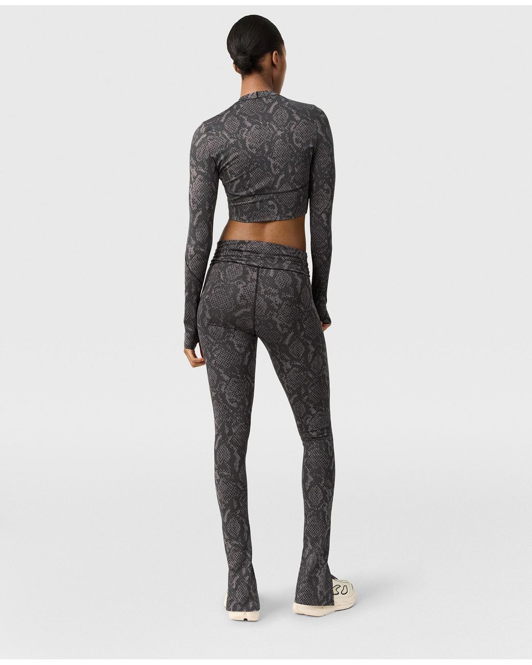 Stella McCartney Black Truepurpose Training Long-sleeve Cropped Top