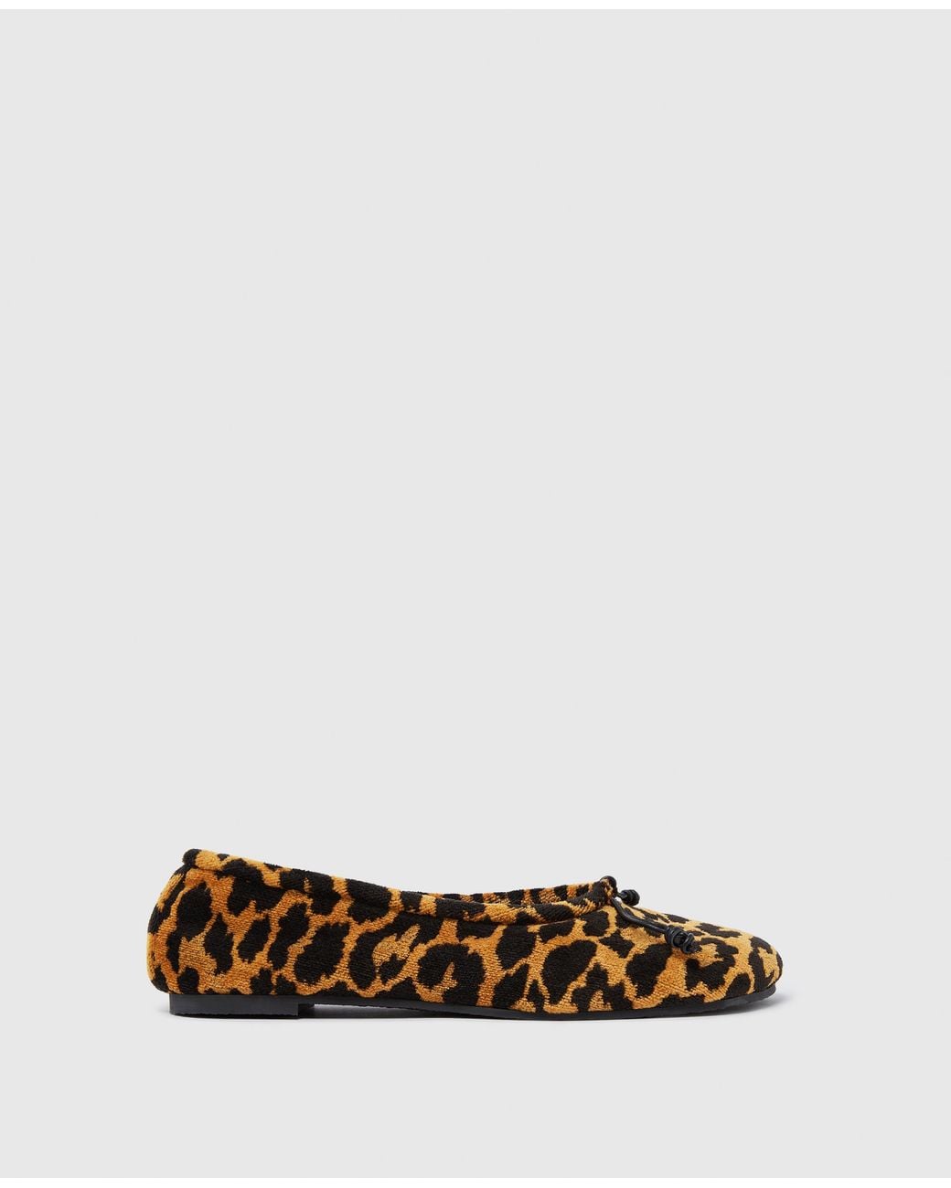 Stella McCartney White Ryder Leopard Ballet Flats
