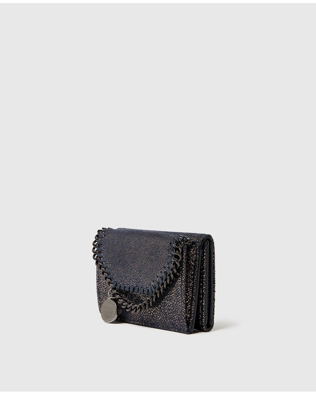 Stella McCartney White Falabella Trifold Wallet With Chain