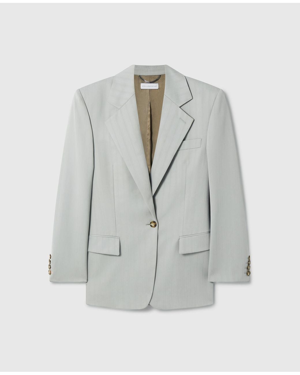 Stella McCartney Gray Single-breasted Boyfriend Blazer
