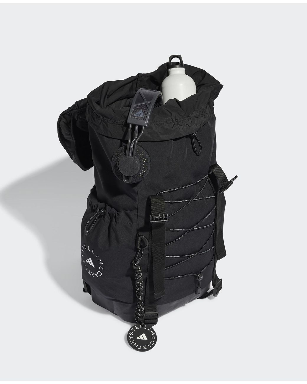 Stella McCartney Black Logo Hiking Backpack, One Size