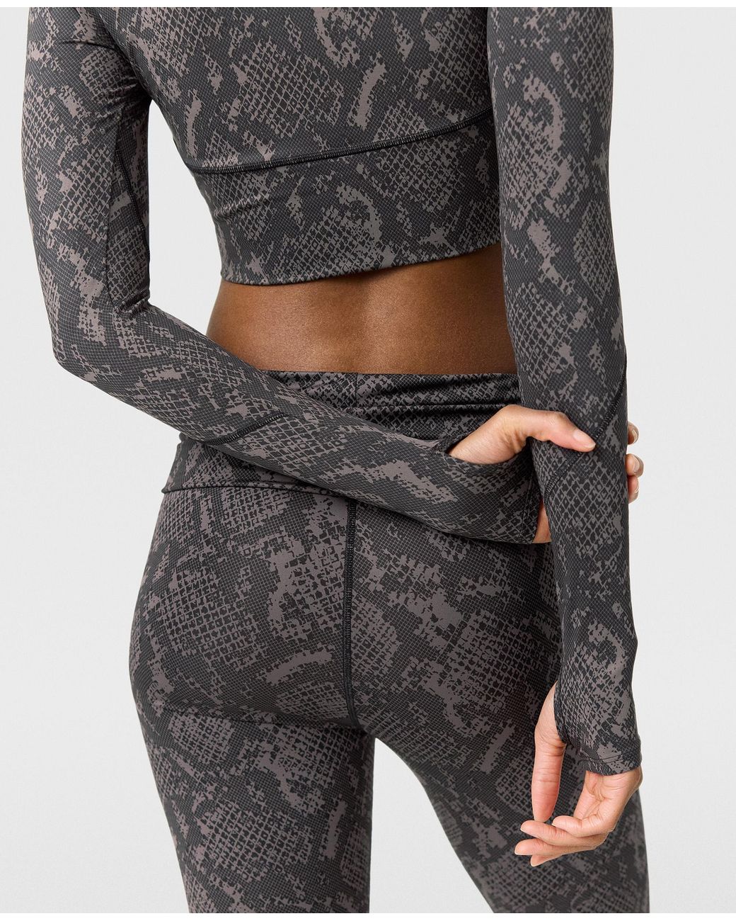 Stella McCartney Black Truepurpose Training Long-sleeve Cropped Top