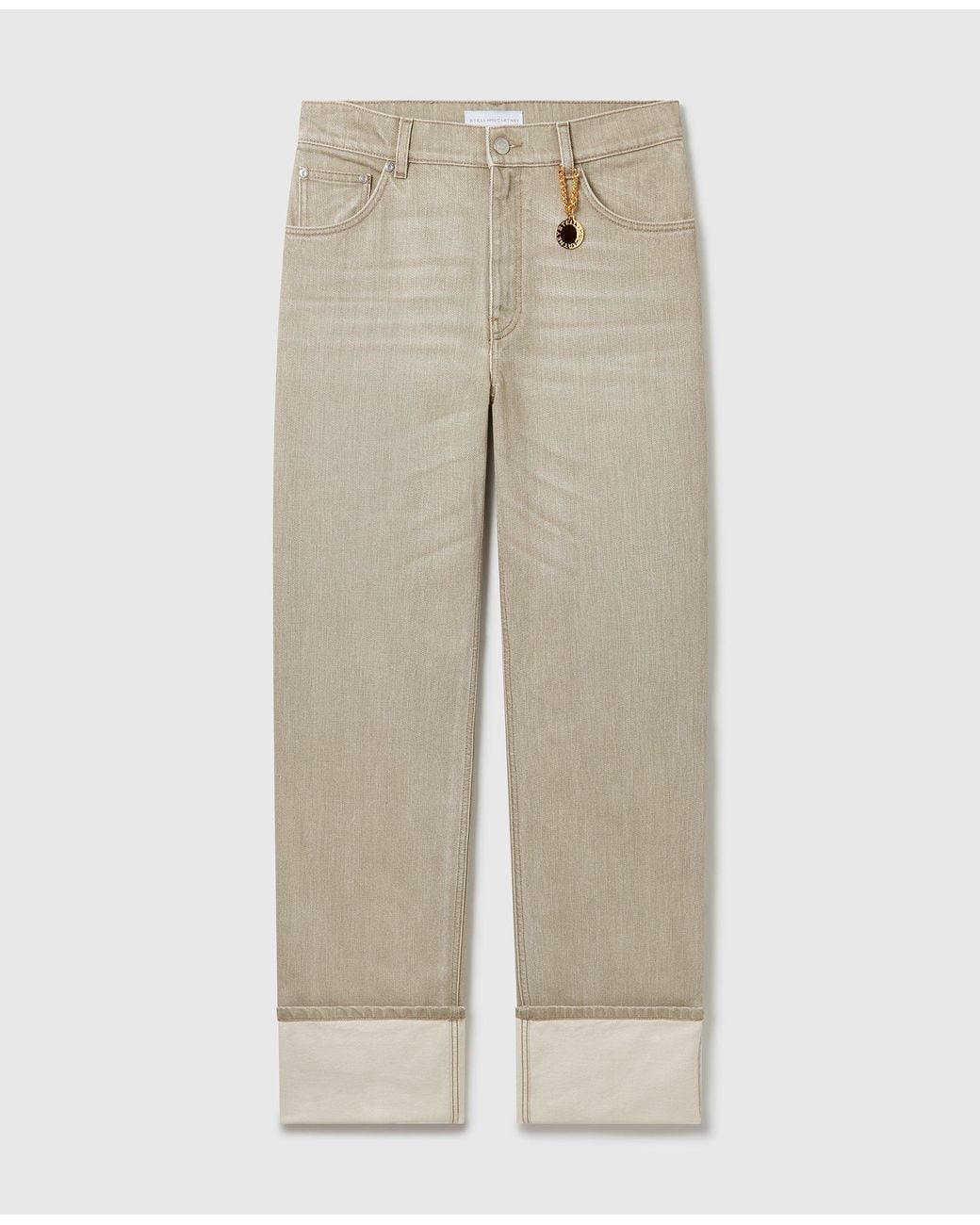 Stella McCartney Natural Straight Turn-Up Jeans