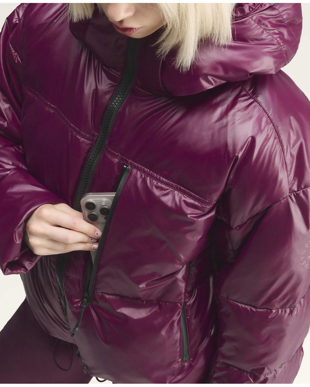Stella McCartney Purple Adidas By Padded Winter Jacket