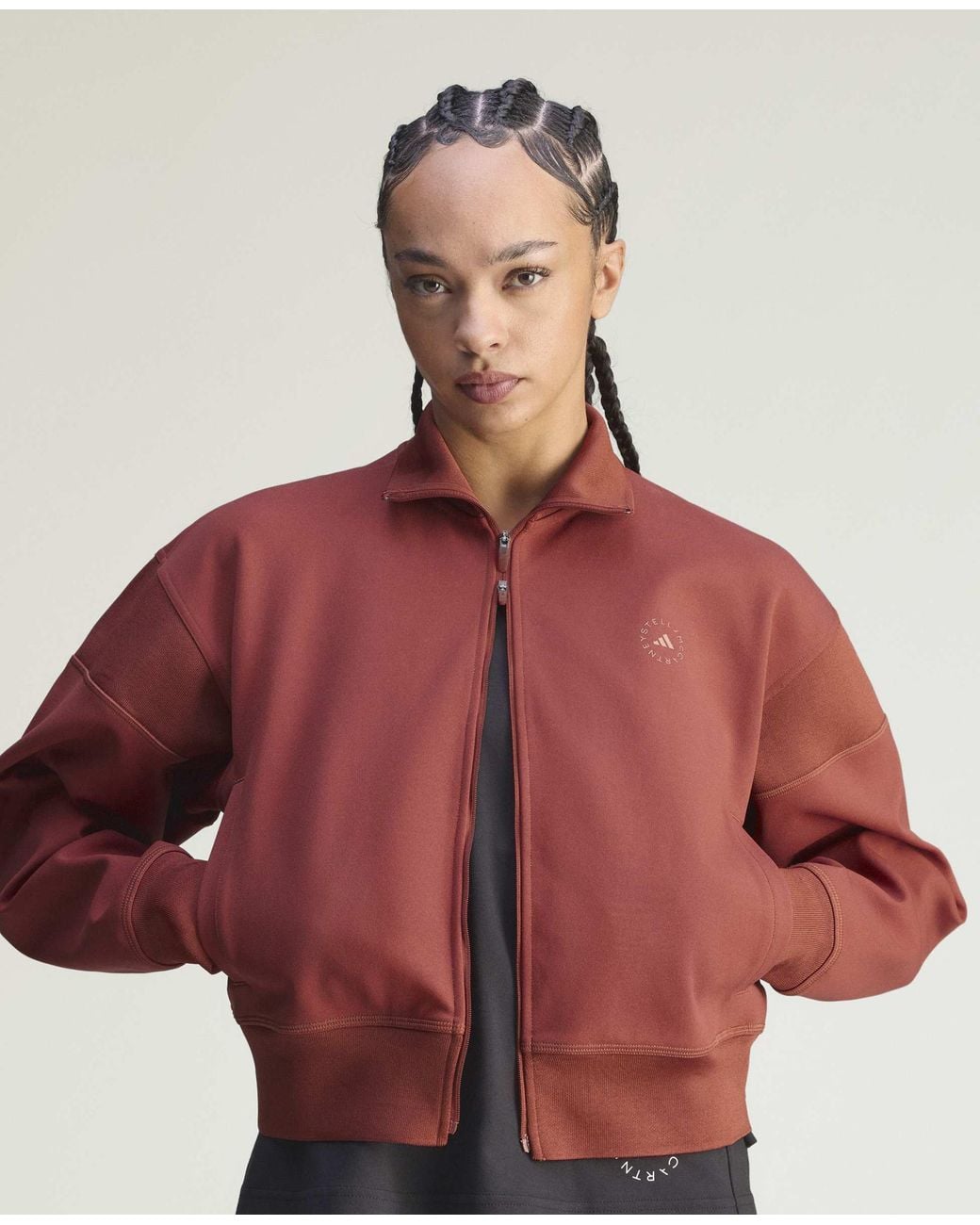 Stella McCartney Red Logo Knitted Track Jacket