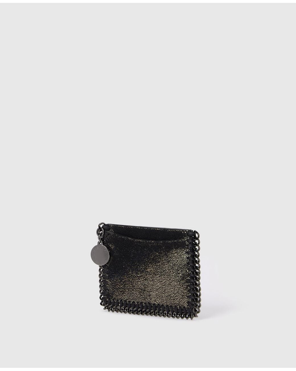 Stella McCartney Black Falabella Zipper Cardholder