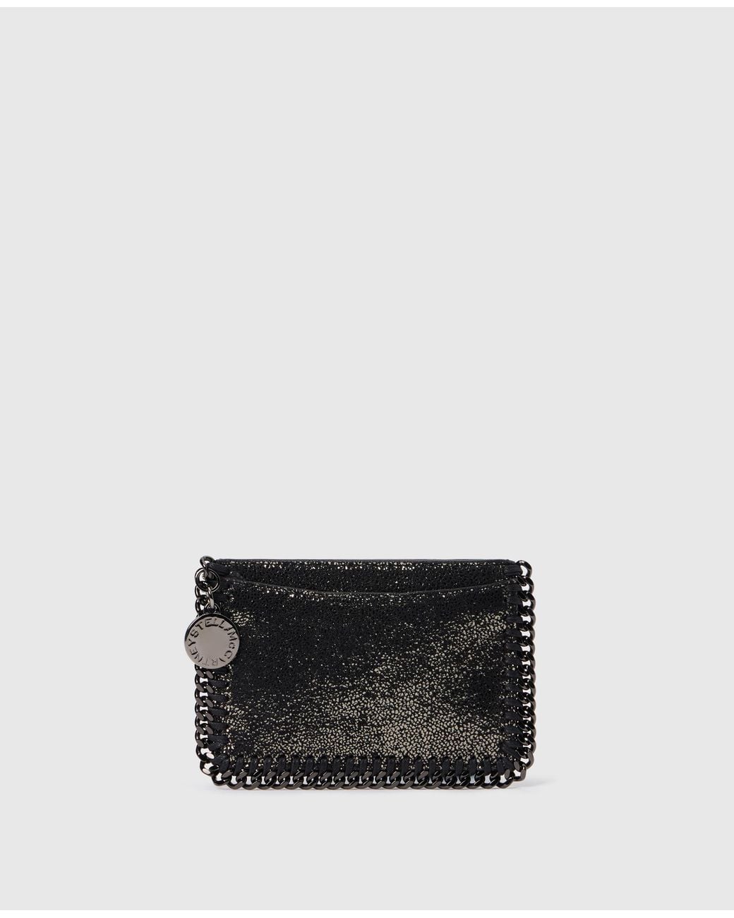Stella McCartney Black Falabella Zipper Cardholder