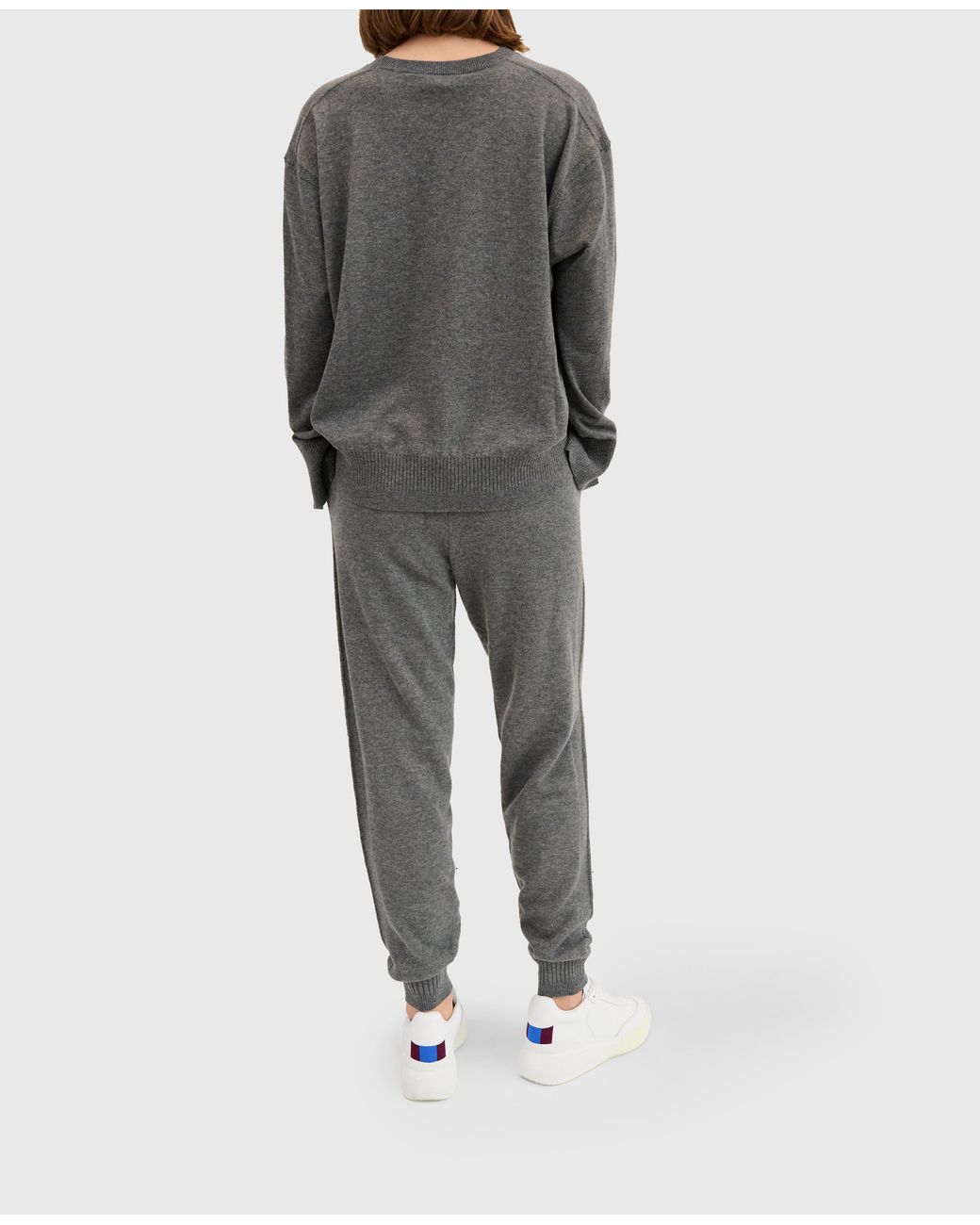 Stella McCartney Gray V-Neck Long Sleeved Jumper