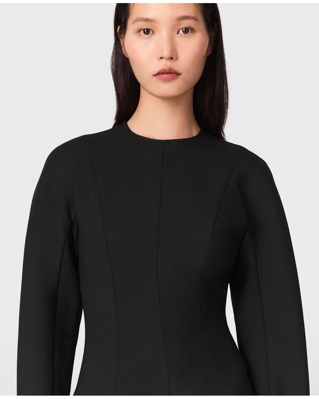 Stella McCartney Black Peplum Wool Mini Dress