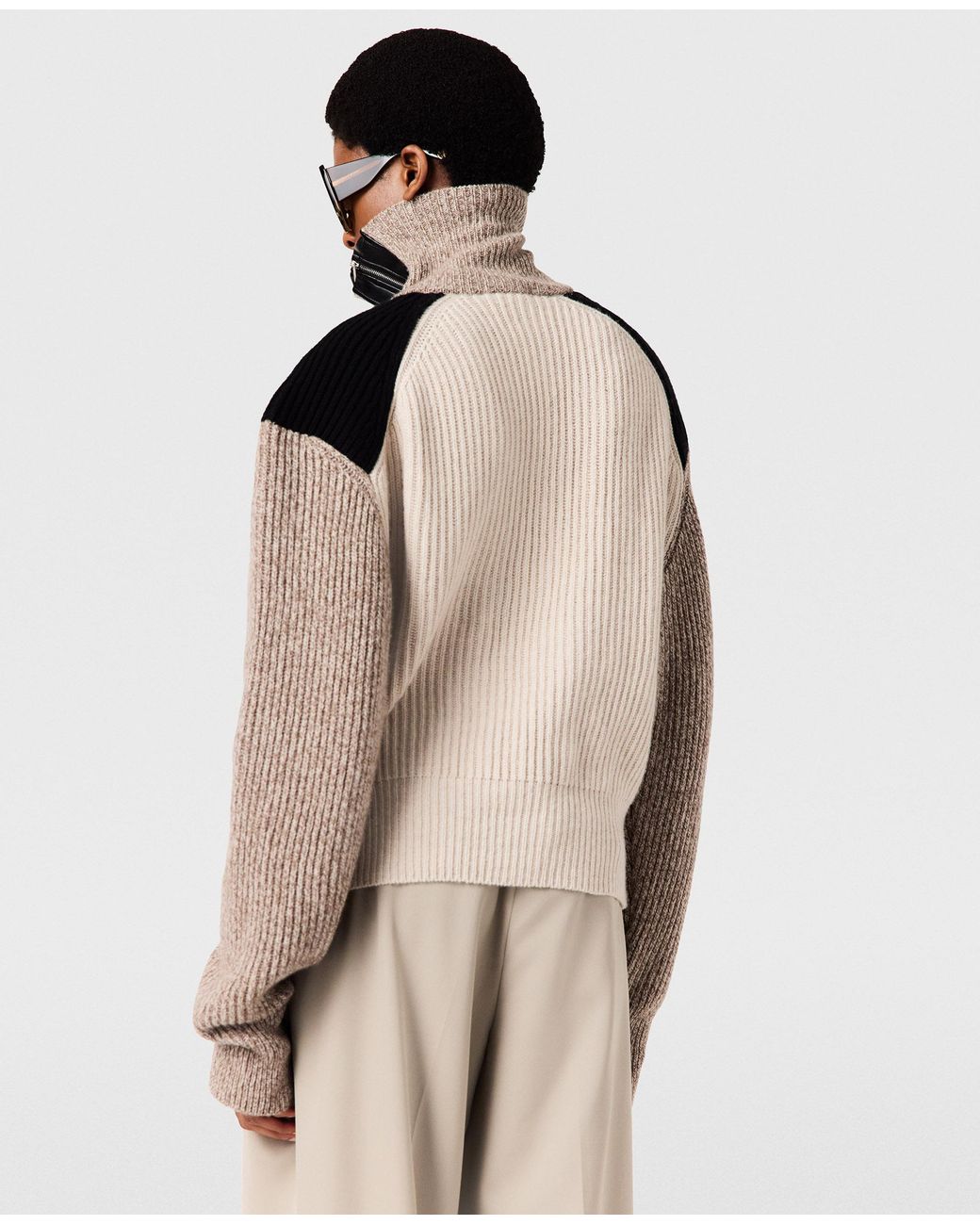 Stella McCartney Natural Block Panelled Knit Jumper