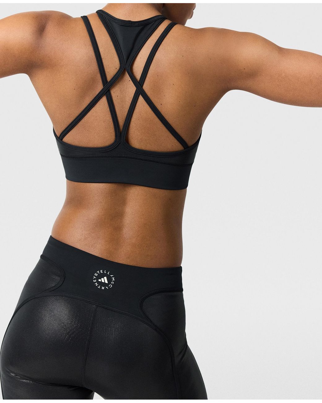 Stella McCartney Black Truepurpose Training Micro Dot Bra