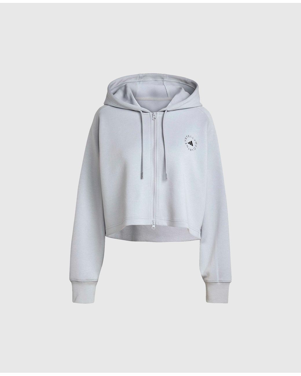 Stella McCartney Blue Logo Cropped Hoodie