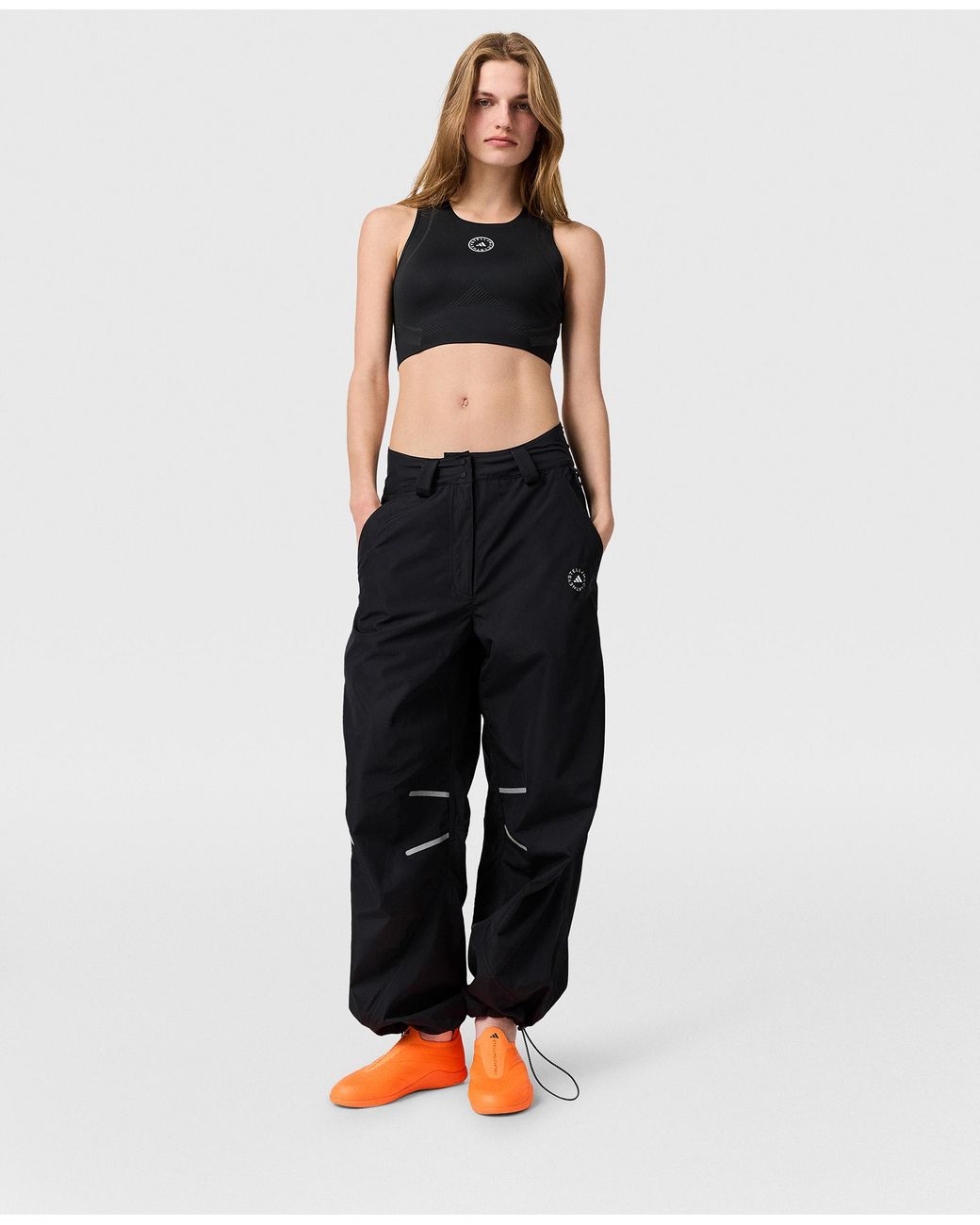 Stella McCartney Black Truepace Cropped Tank Top