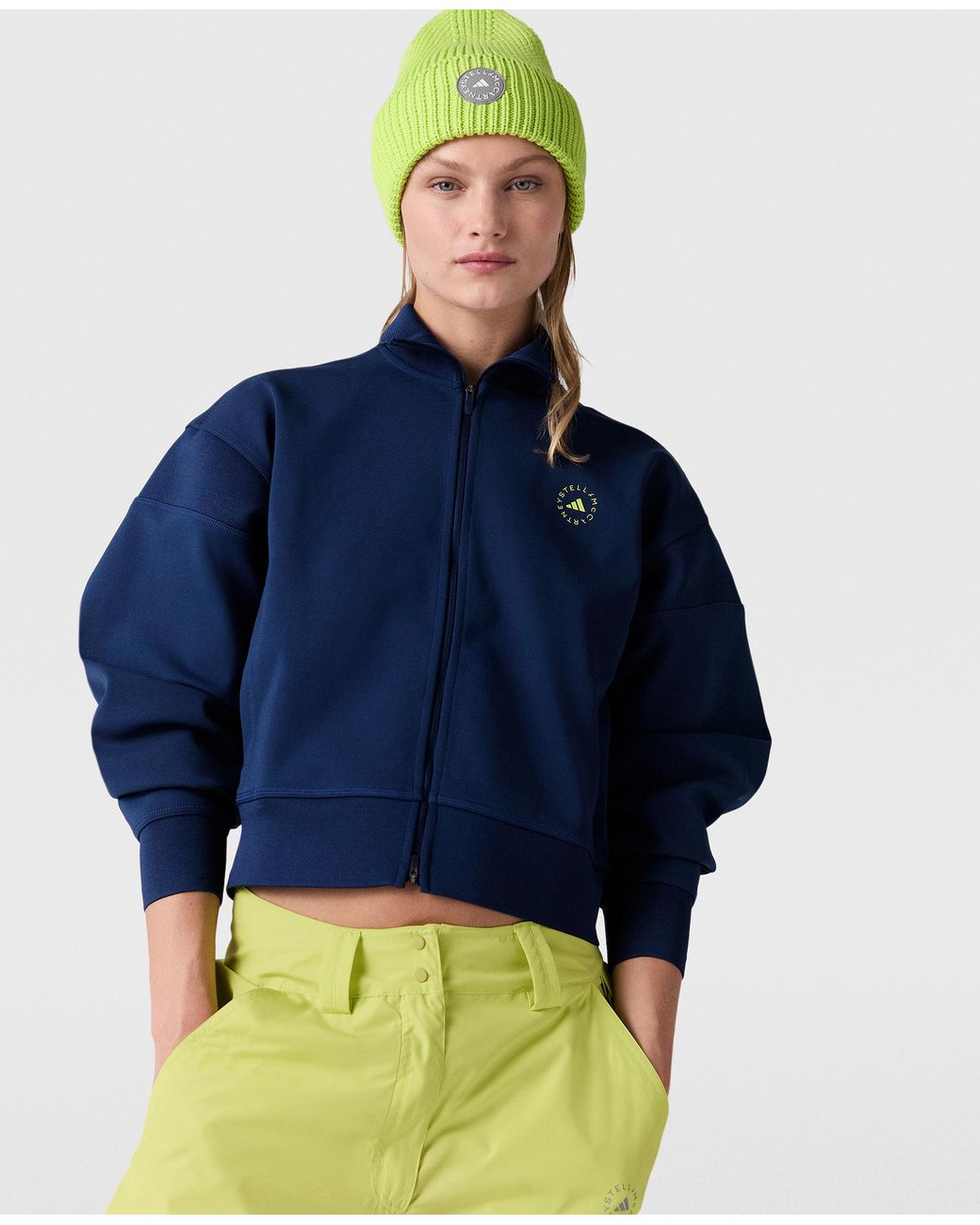 Stella McCartney Blue Logo Knitted Track Jacket