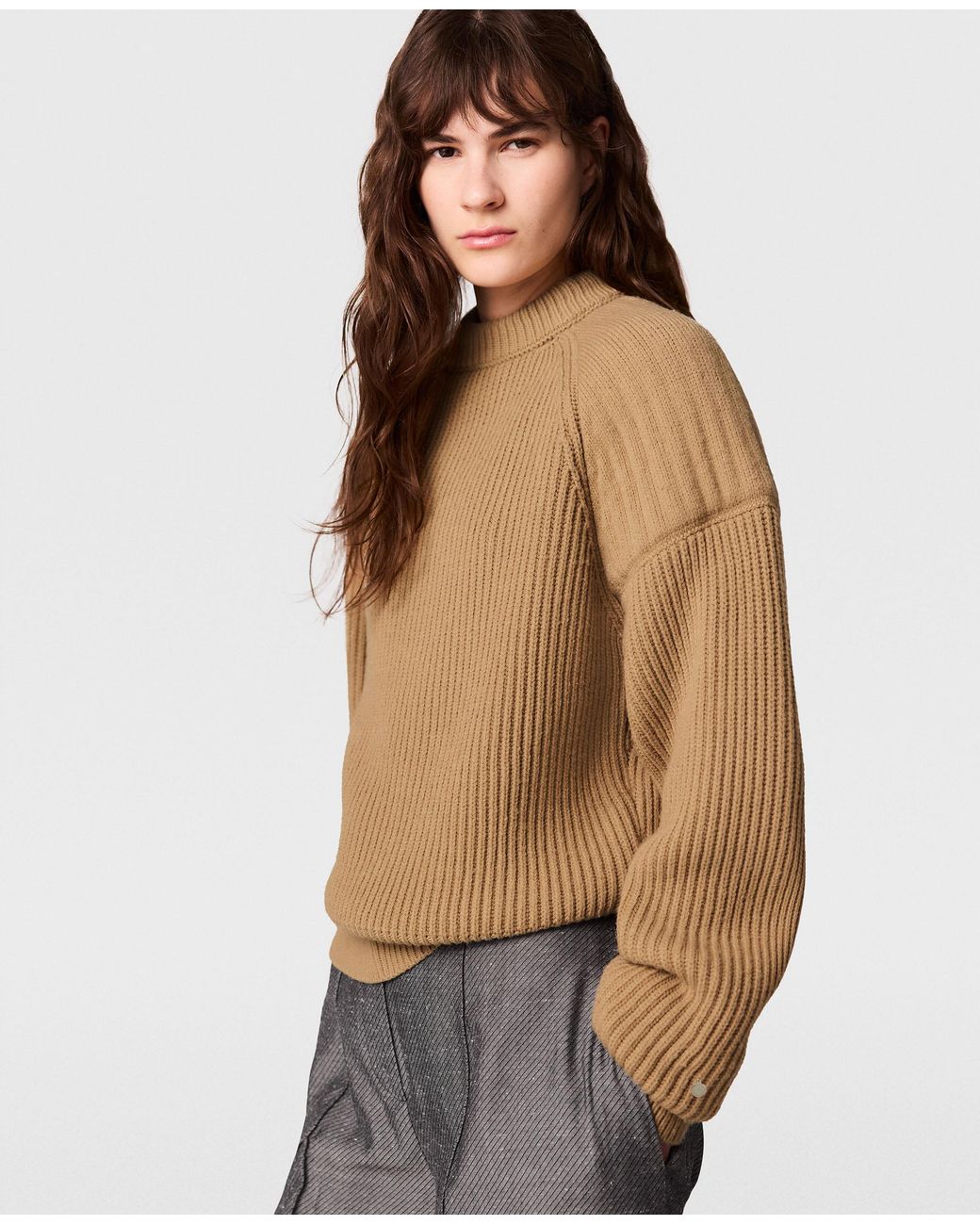 Stella McCartney Natural Crewneck Spiber Knit Sweater