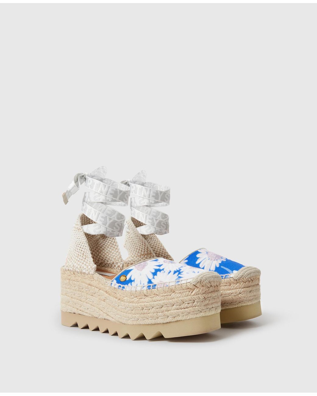 Stella McCartney Natural Espadrilles Gaia À Marguerites Imprimées