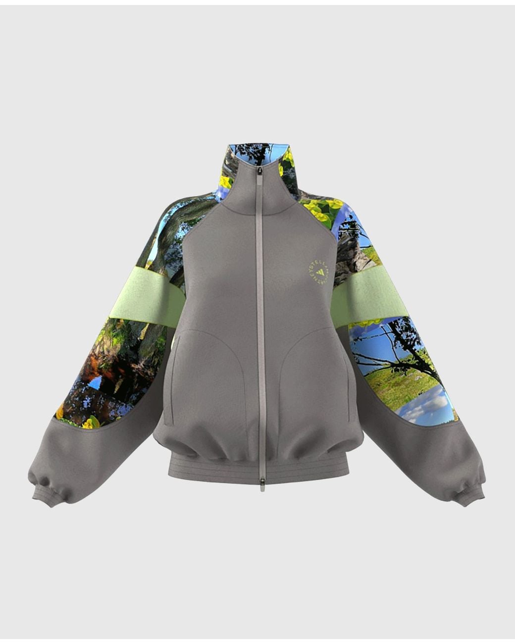 Stella McCartney Gray Truelife Woven Track Jacket