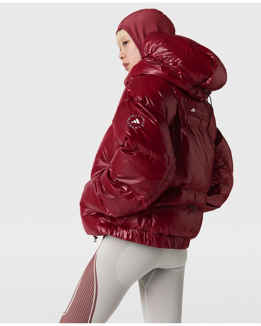Stella McCartney Red Truenature Short Padded Coat