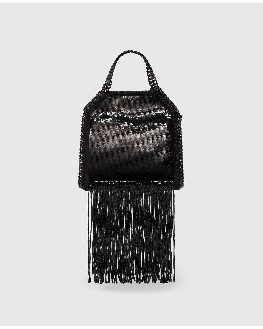 Stella McCartney Black Limited-edition Falabella Sequin Fringe Tiny Tote Bag