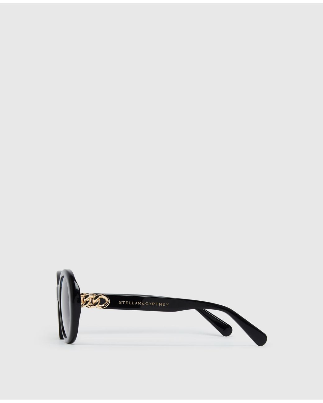 Stella McCartney Black Oversized Round Gradient Sunglasses, One Size