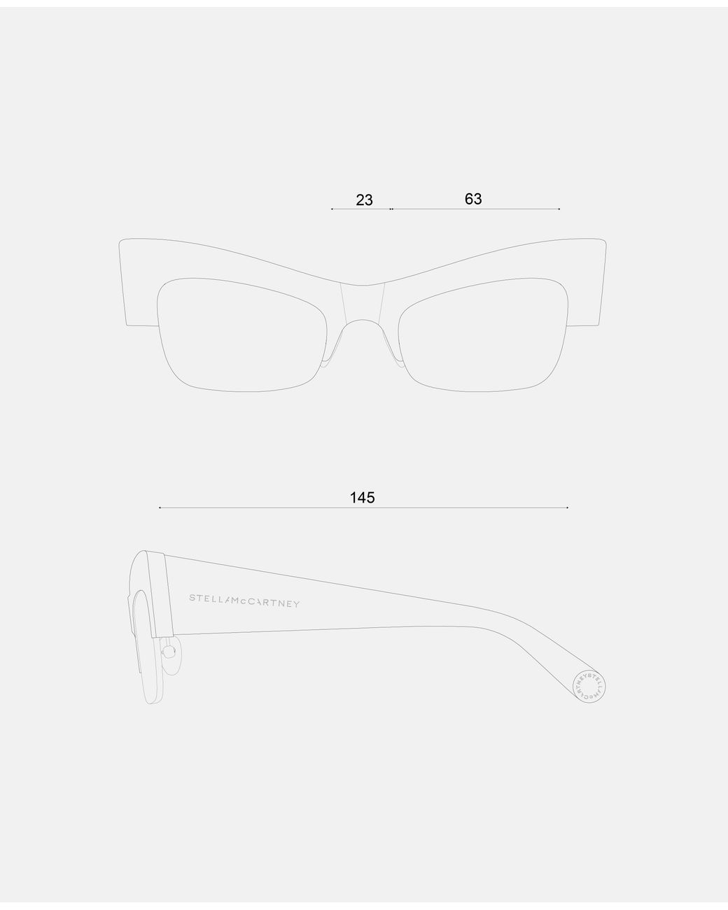 Stella McCartney White Medallion Geometric Sunglasses