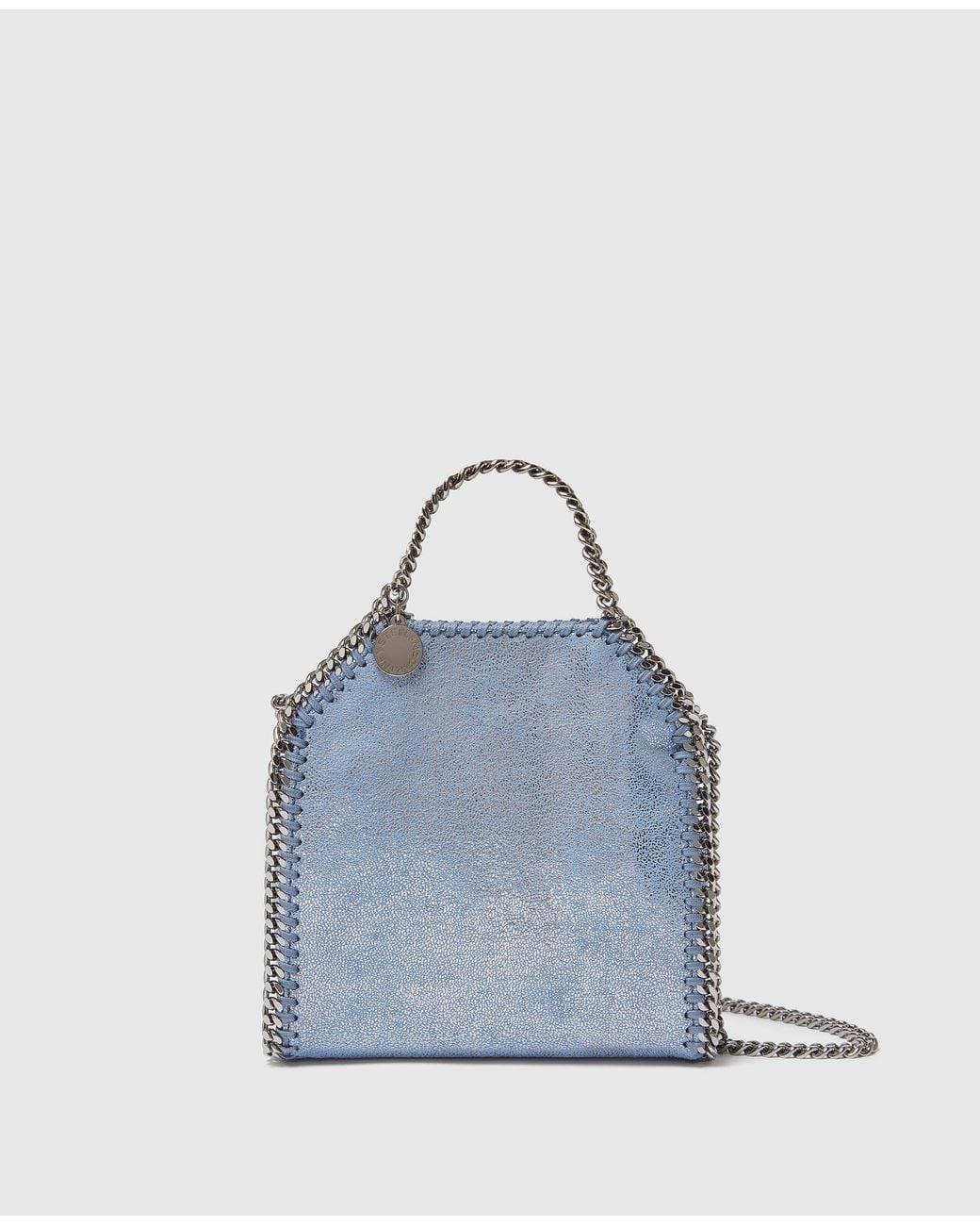 Stella McCartney Blue Dotted Falabella Tiny Tote Bag