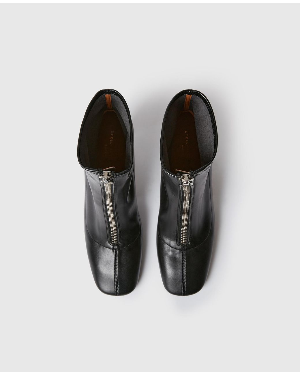 Stella McCartney Black Zipper Ankle Boots