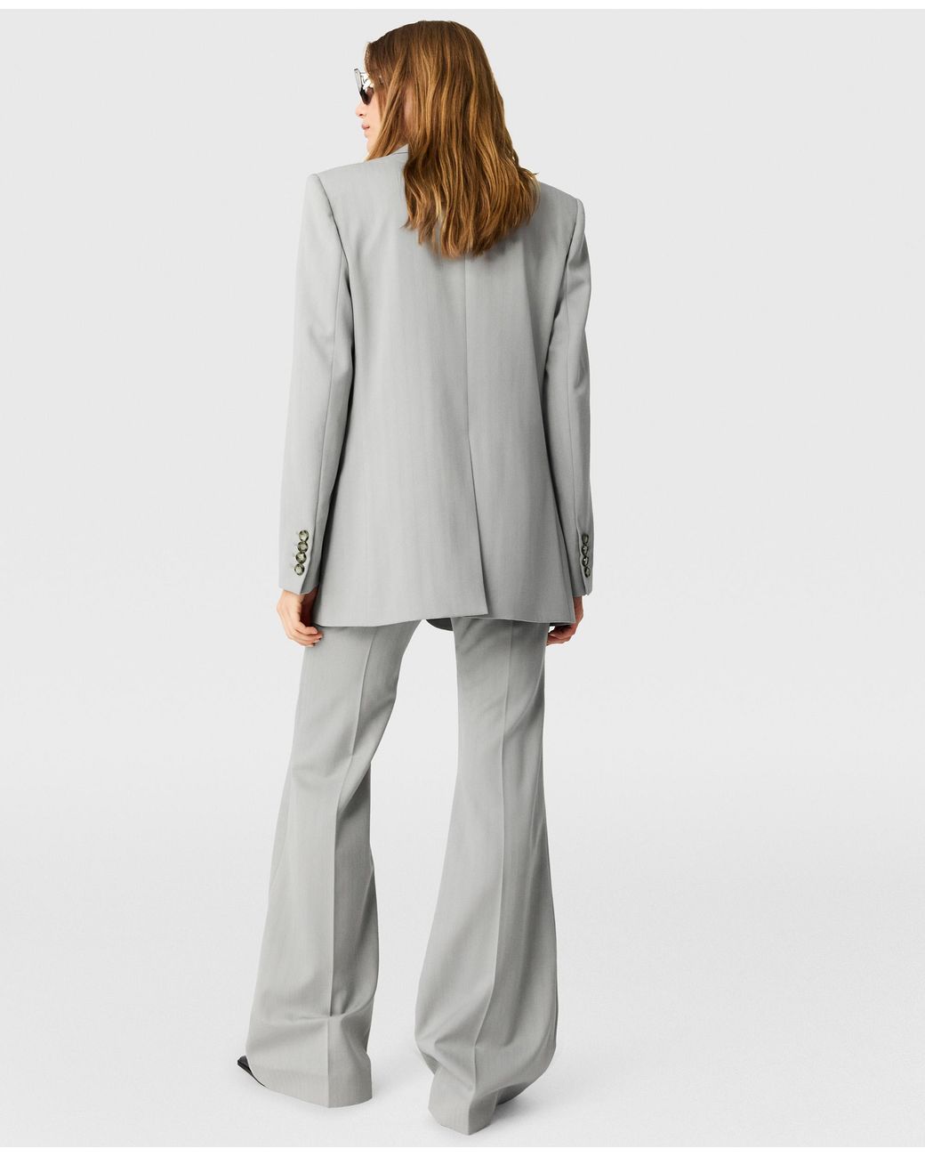 Stella McCartney White Mid-Rise Bootcut Trousers