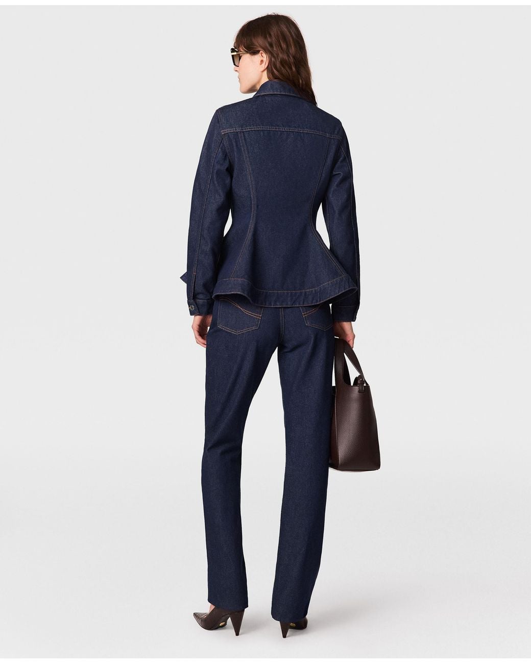 Stella McCartney Blue Peplum Denim Jacket