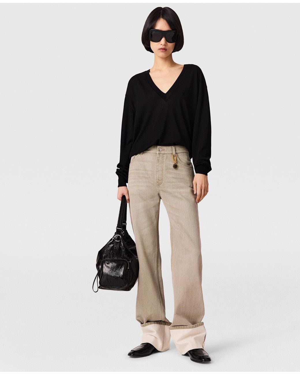 Stella McCartney Natural Straight Turn-Up Jeans