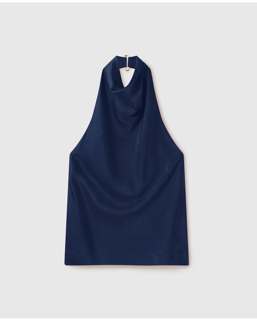 Stella McCartney Blue Satin Halterneck Top