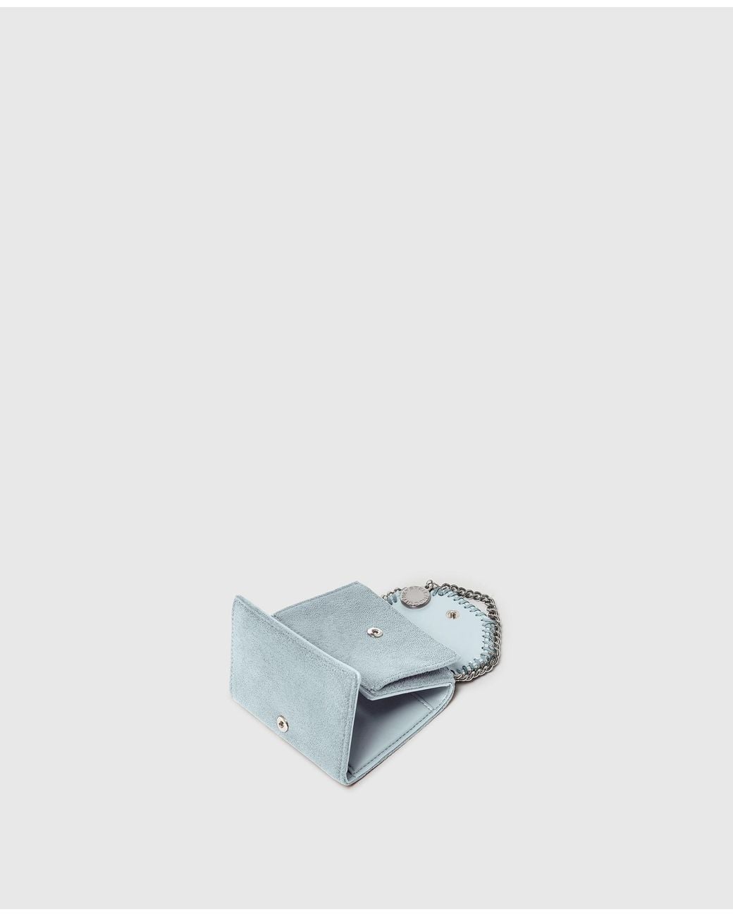 Stella McCartney Blue Falabella Trifold Wallet With Chain