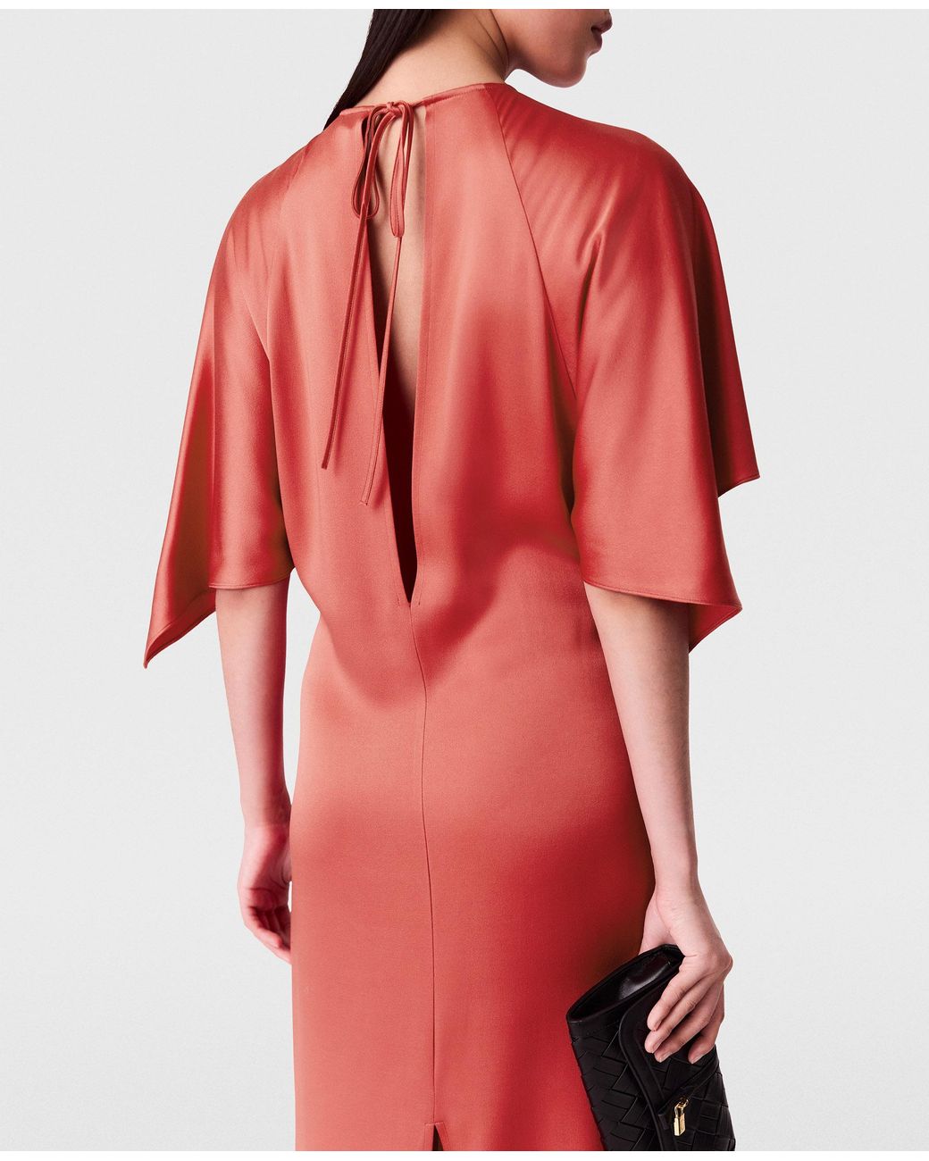 Stella McCartney Red Handkerchief Sleeve Satin Dress