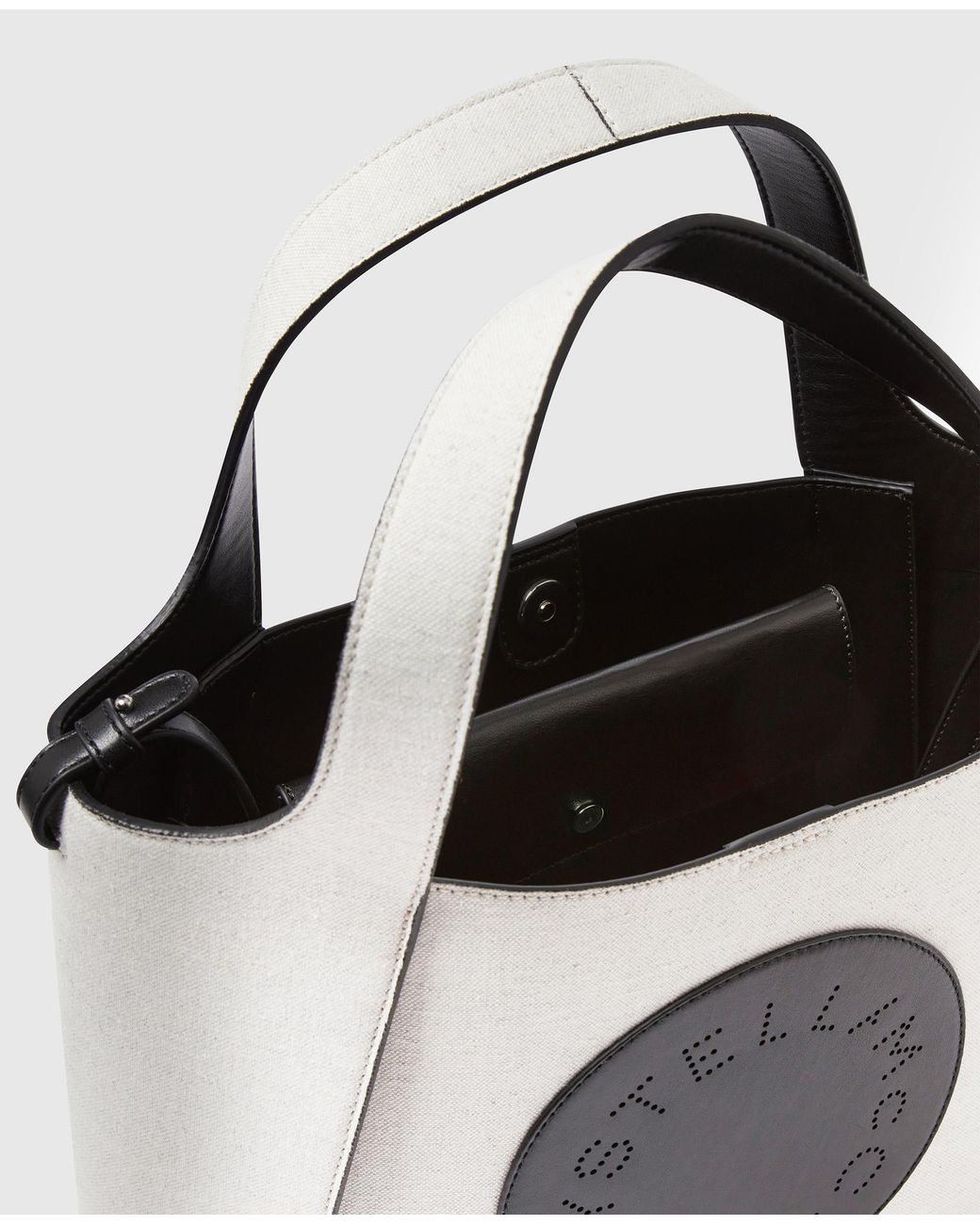 Stella McCartney Black Logo Crossbody Tote Bag