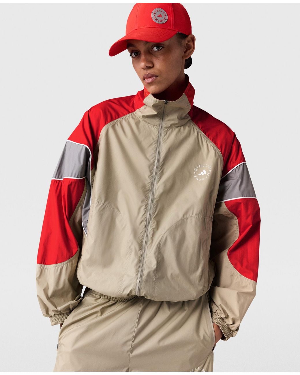 Stella McCartney Red Truelife Woven Track Jacket