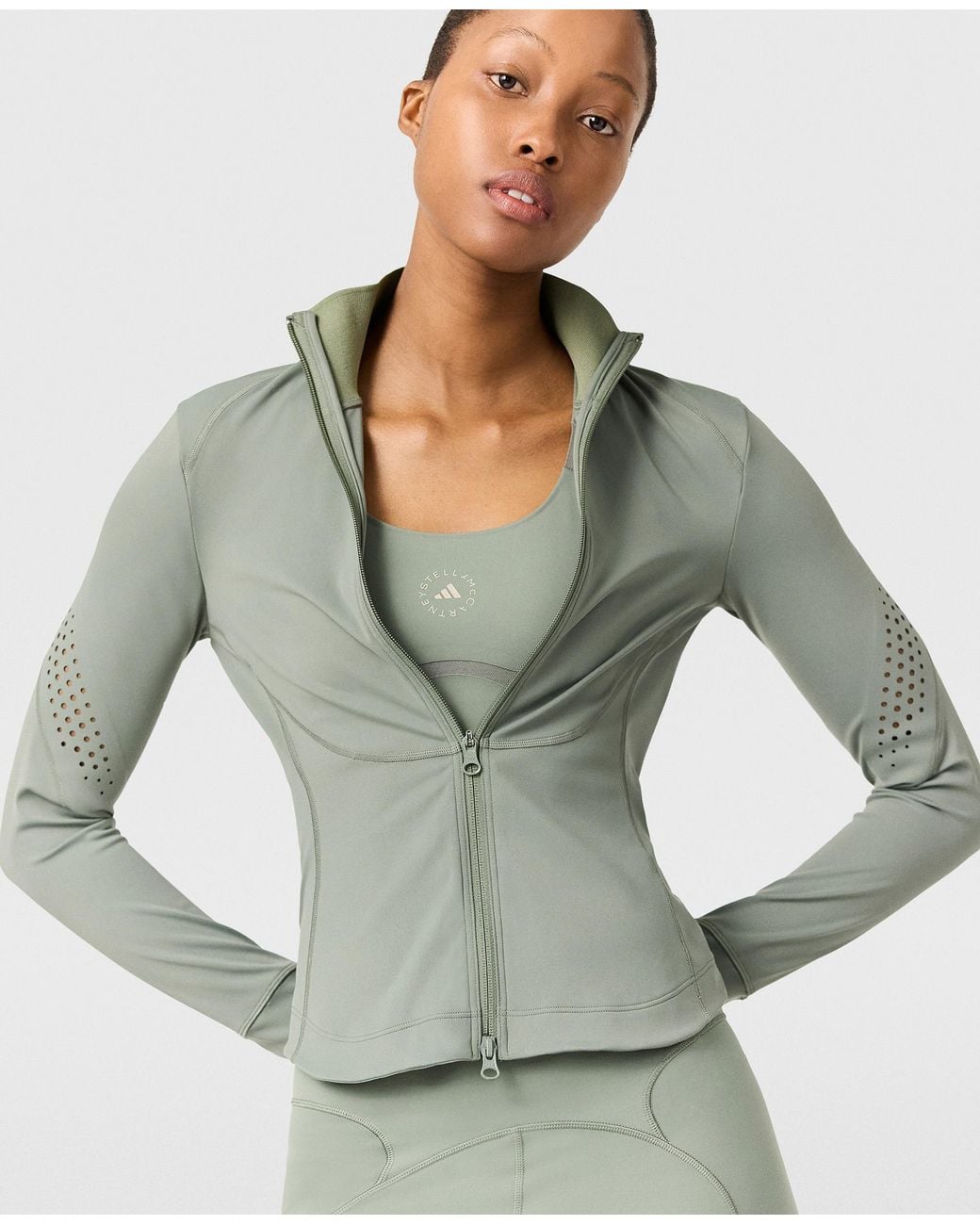 Stella McCartney Green Truepurpose Long-sleeve Training Midlayer