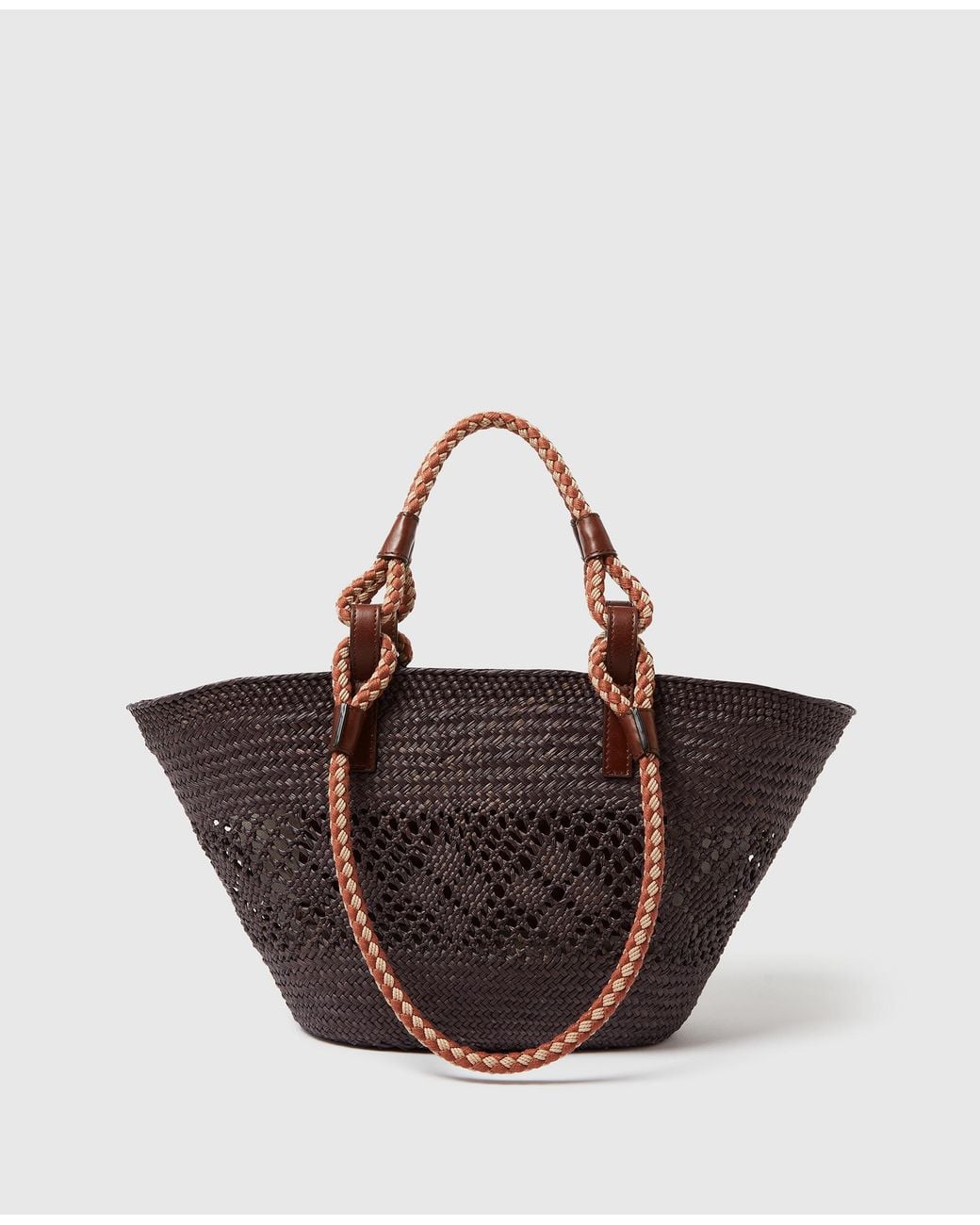 Stella McCartney White Logo Small Rope Basket Bag