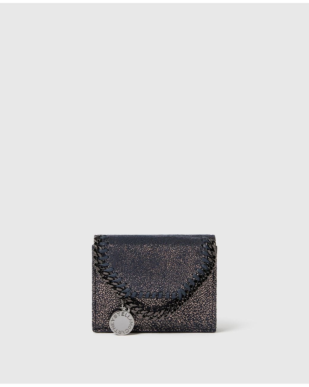 Stella McCartney White Falabella Trifold Wallet With Chain