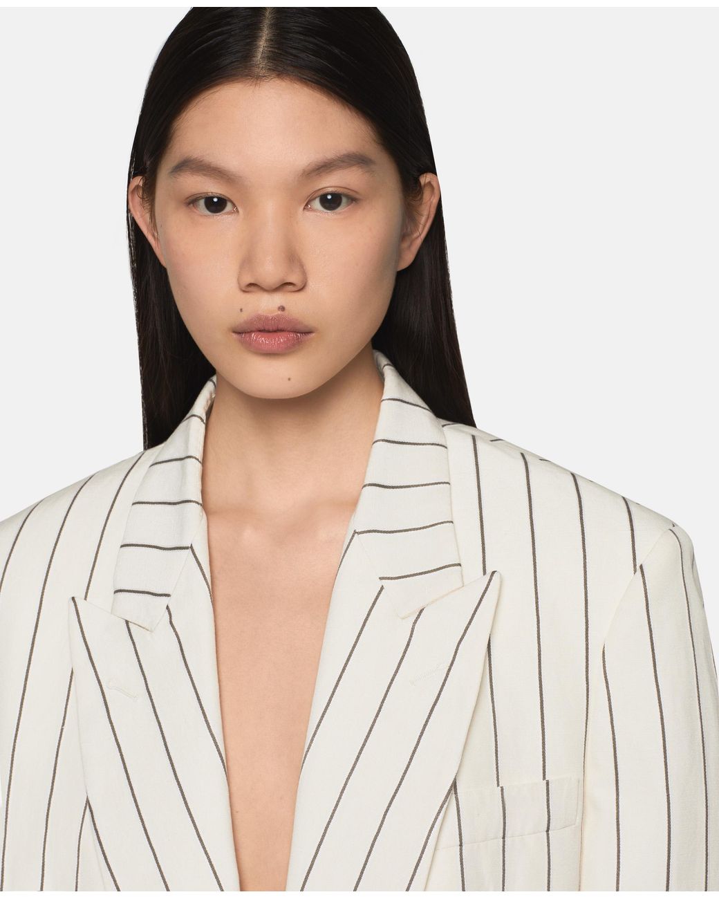 Stella McCartney White Striped Single-breasted Blazer