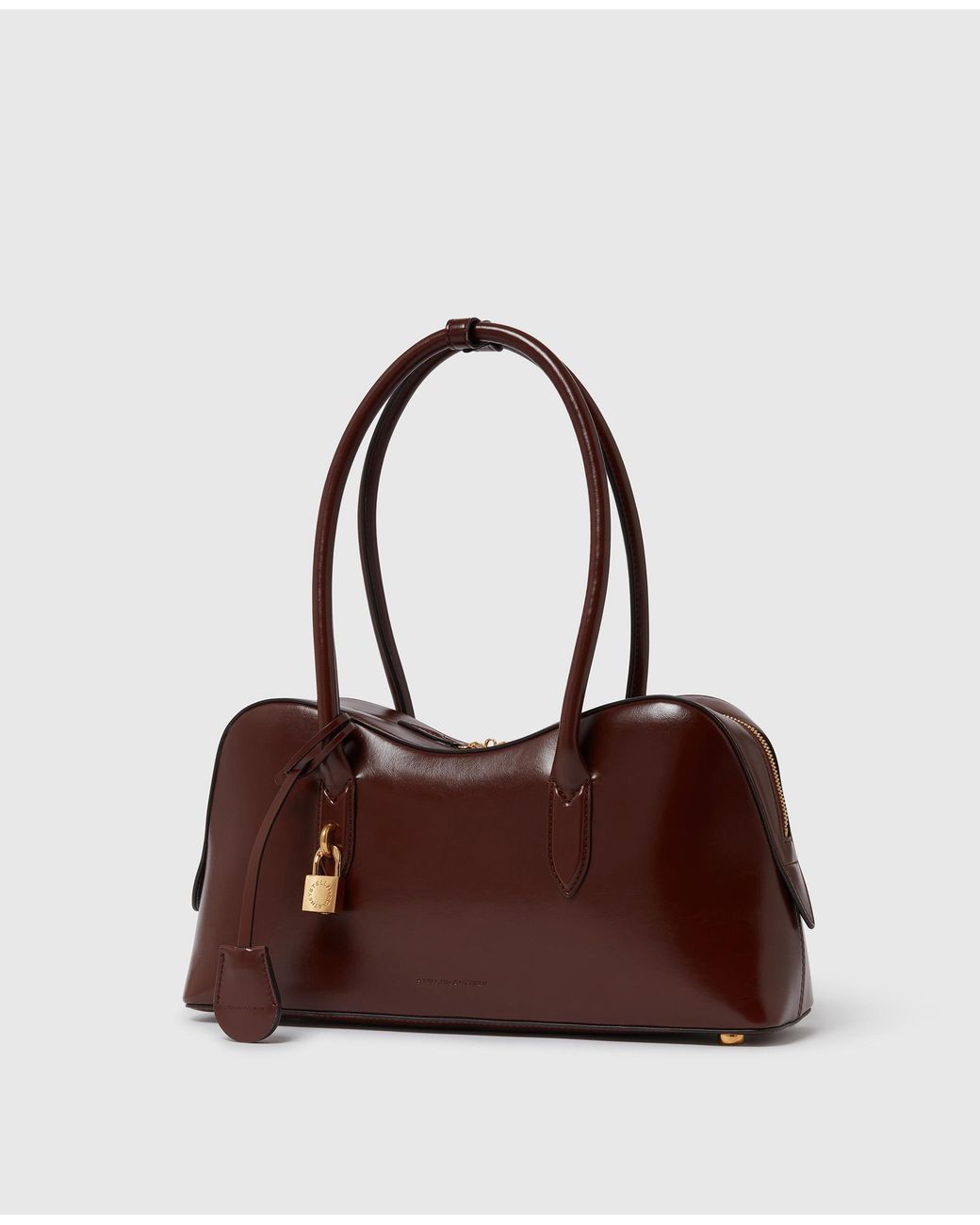 Stella McCartney Brown Stella Ryder Patent Shoulder Bag