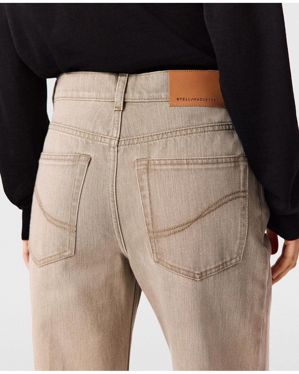 Stella McCartney Natural Straight Turn-Up Jeans